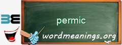 WordMeaning blackboard for permic